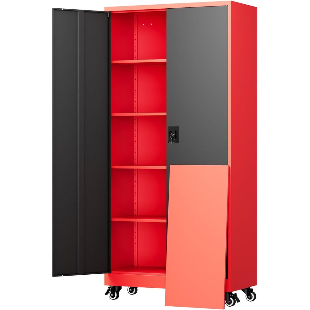 Storage & Organization - Metal Garage Storage Cabinet with Locking