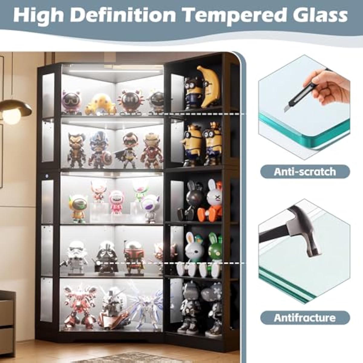 Display Cabinet with Tempered  - огляд і ціна Lighting