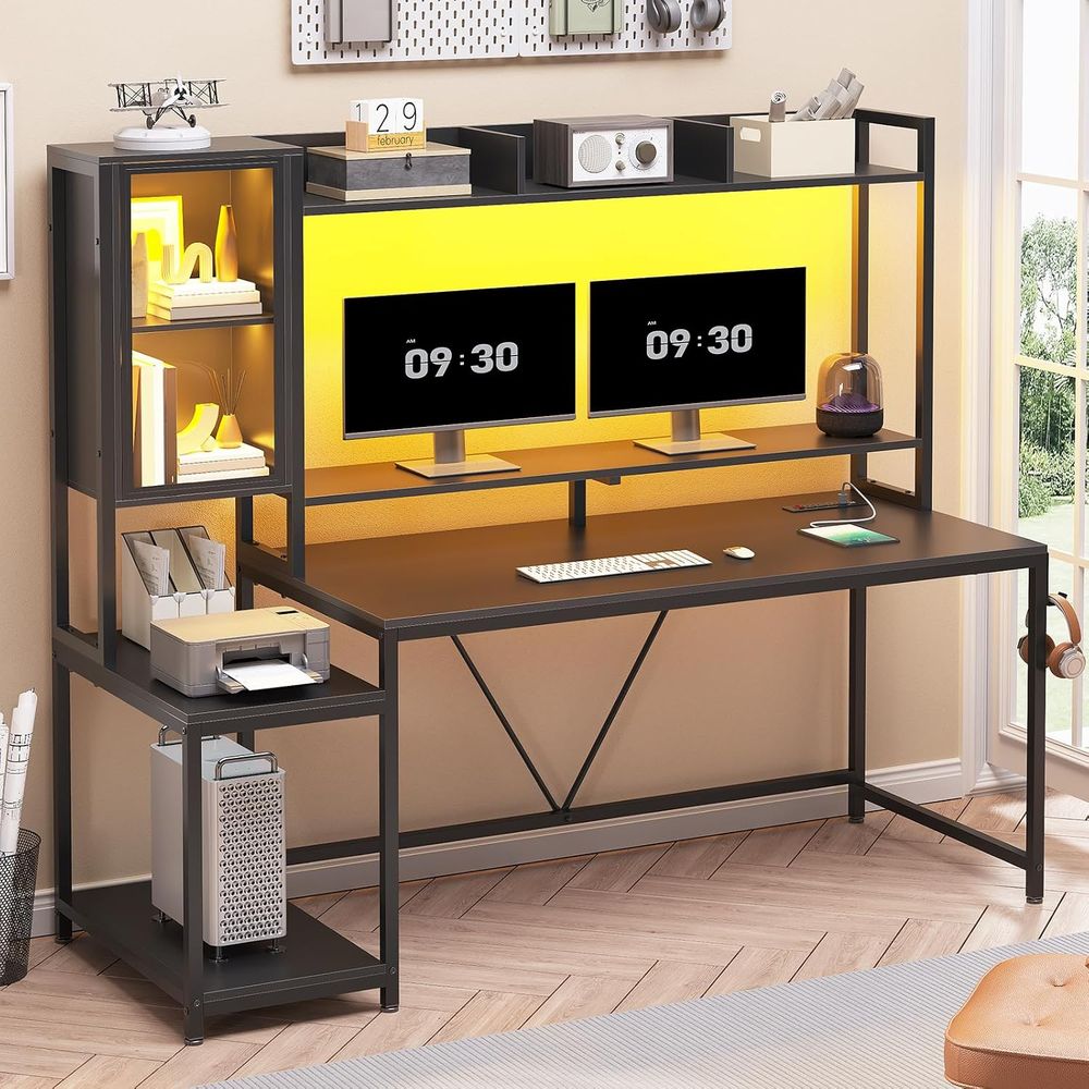 60'' Gaming Desk with Storage, - огляд і ціна Storage & Organization