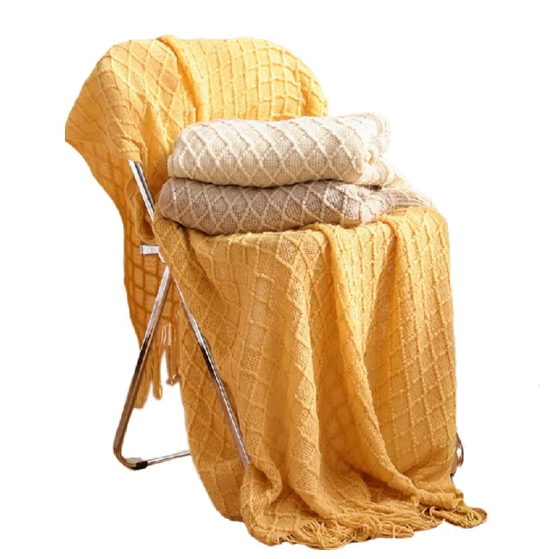 Textile City Diamond Knit Thro - огляд і ціна Boho Throw Blanket Fringe