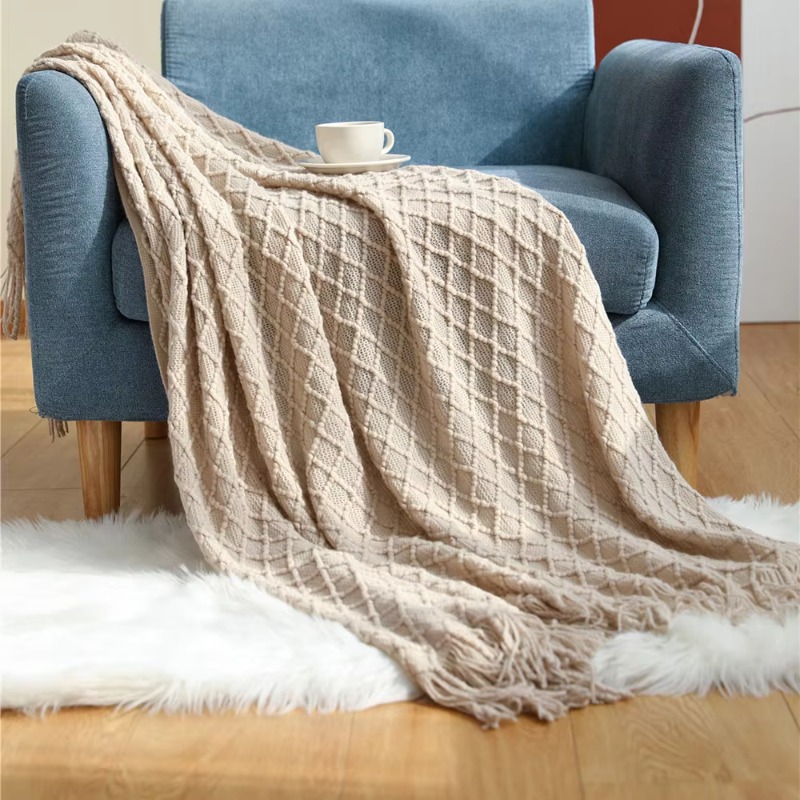 Textile City Diamond Knit Thro - огляд і ціна Boho Throw Blanket Fringe
