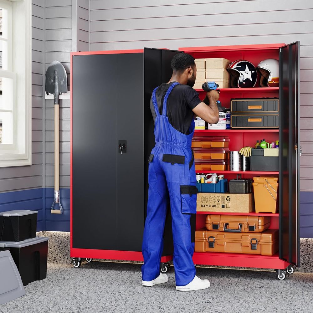 Metal Garage Storage Cabinet w - огляд і ціна Storage & Organization