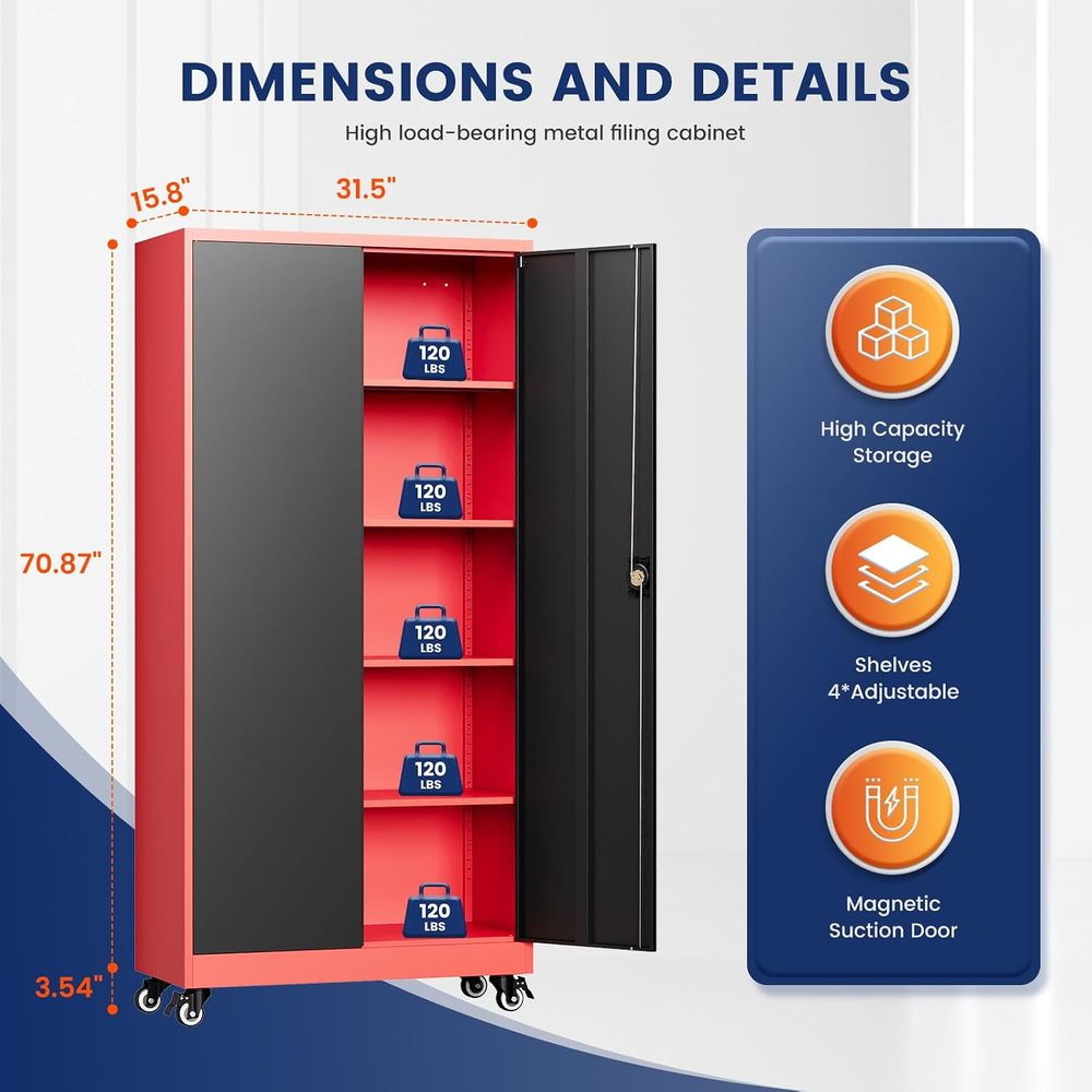 Metal Garage Storage Cabinet w - огляд і ціна Storage & Organization